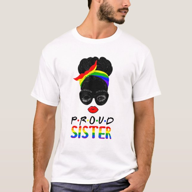 Camiseta Cute Wink Oyes Lady Orgullosa Hermana Lgbt Orgullo (Anverso)
