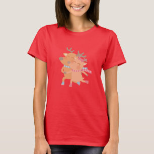 Camiseta Cute Winter Reindeer Ice Skating Tee