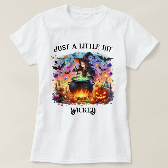 Camiseta Cute Witch Stirring Cauldron (Diseño del anverso)