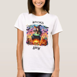 Camiseta Cute Witch Stirring Cauldron