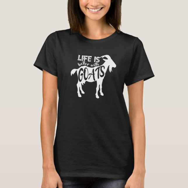 Camiseta Cute With Goats Farm Animal (Anverso)