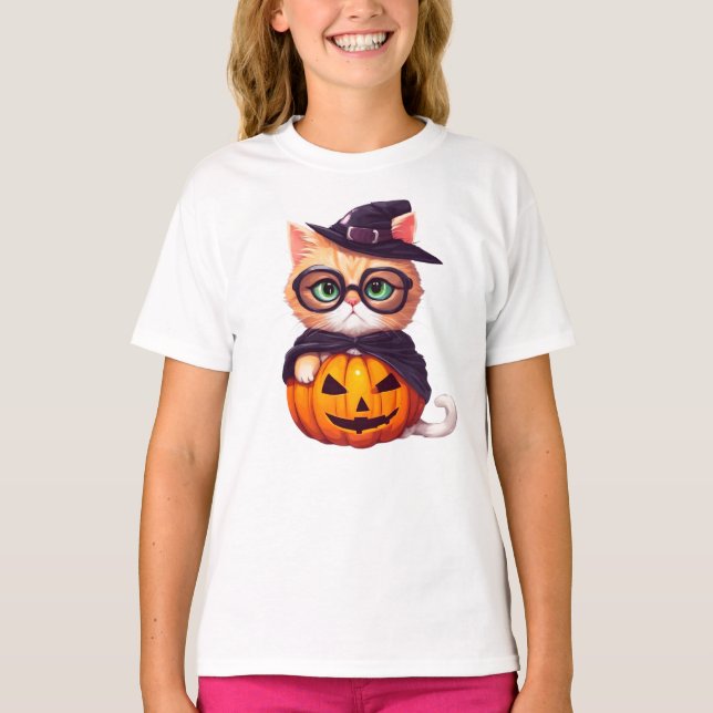 Camiseta Cute Wizard potter kitty  (Anverso)