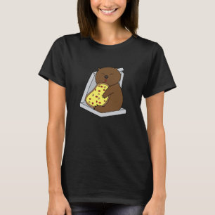 Camiseta Cute Wombat comiendo pizza rápido roedor de comida