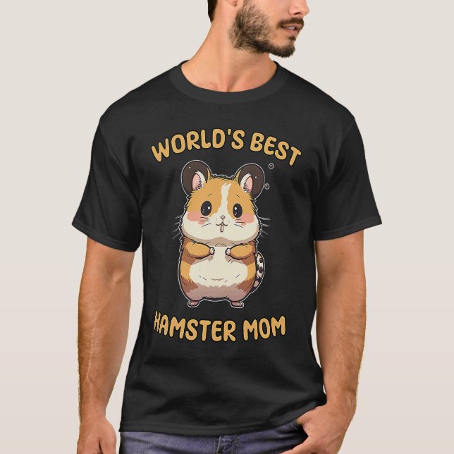 Camiseta Cute World's Best Hamster Mom Quote (Anverso)