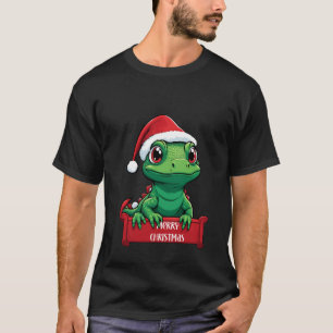Camiseta Cute xmas lagarto alegre navidad