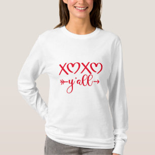 Camiseta Cute XOXO Y'all El día de San Valentín 2024 Trend 