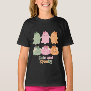 Camiseta Cute y fantasmas espeluznantes calabazas lazos mar