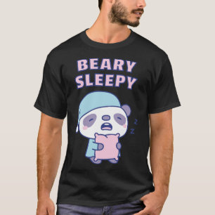 Camiseta Cute Yawning Panda Beary Sleepy Pun