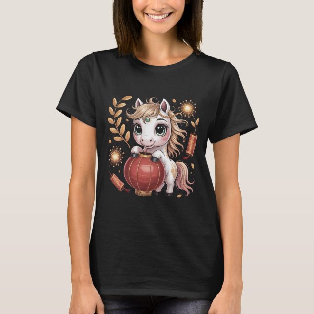 Camiseta Cute Year of the Horse 2026 T-Shirt, Chinese New Y (Anverso)