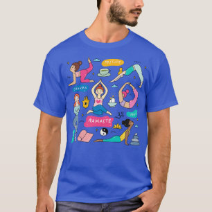 Camiseta Cute Yoga Chica Doodle Art