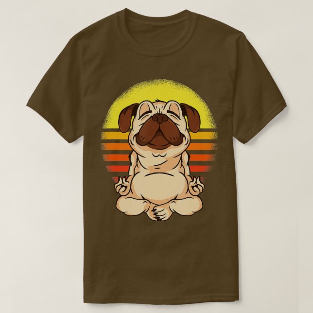 Camiseta Cute Yoga Pug Dog Funny Pugs Lover Gift Mom Dad Me (Diseño del anverso)