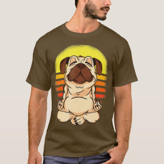 Camiseta Cute Yoga Pug Dog Funny Pugs Lover Gift Mom Dad Me