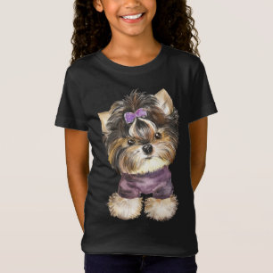 Camiseta Cute Yorkie Cuppy Dog Personalizado Yorkshire Terr