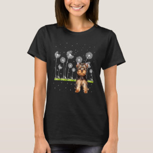 Camiseta Cute Yorkshire Terrier Dandelion - Flores de perro