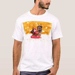 Camiseta Cute Yorkshire Terrier Merry Christmas