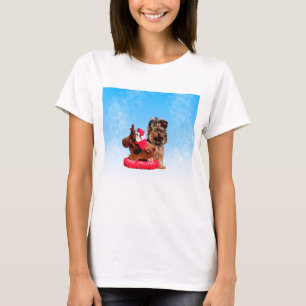 Camiseta Cute Yorkshire Terrier Merry Christmas