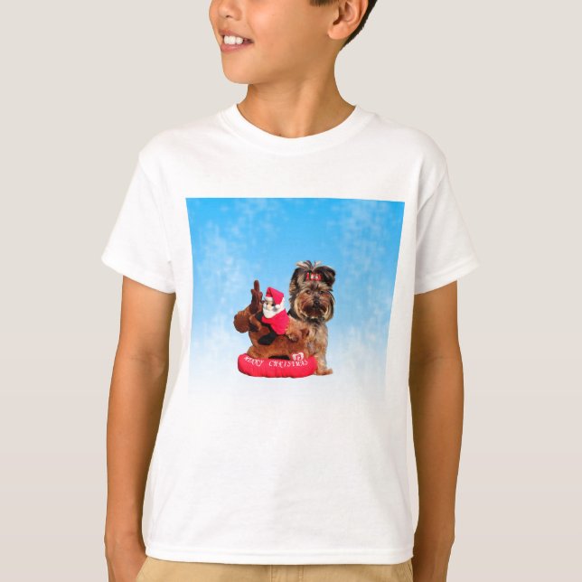 Camiseta Cute Yorkshire Terrier Merry Christmas (Anverso)