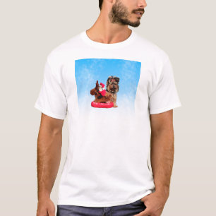 Camiseta Cute Yorkshire Terrier Merry Christmas