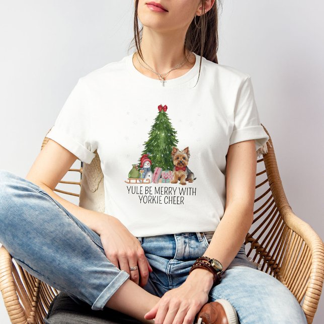 Camiseta Cute Yorkshire Terrier Navidades Tee Personalizado (Festive Yorkie Graphic Tee
Cozy Christmas Apparel
Customized Yorkie Lover's T-shirt)