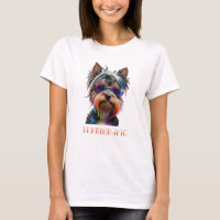 Cute Yorkshire Terrier Usa gafas de sol