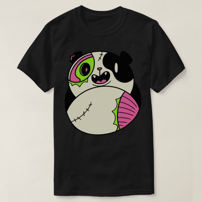 Camiseta Cute Zombie Panda Divertidos Animales de Halloween (Diseño del anverso)