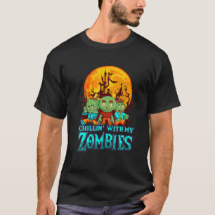 Camiseta Cute Zombies Halloween 2021 Chillin con mi Zombie