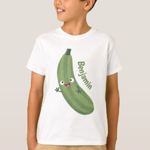 Camiseta Cute zucchini feliz personalizado ilustracion