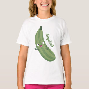 Camiseta Cute zucchini feliz personalizado ilustracion