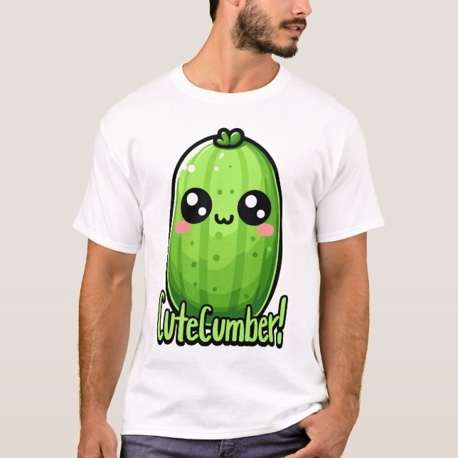 Camiseta ¡Cutecumber! Cucumber Pun (Anverso)