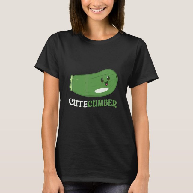 Camiseta Cutecumber Vegetarian Vegetable Veggies Vegan Cucu (Anverso)
