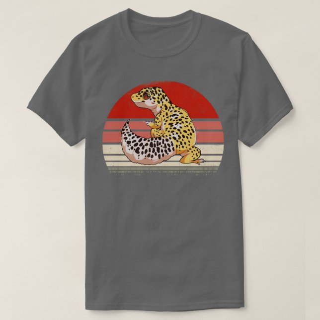 Camiseta CuteLeopard Gecko Retro Lizard Vintage (Diseño del anverso)