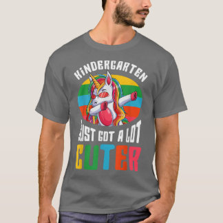 Camiseta Cuter Kindergarten Dabbing Unicorn Back To School 