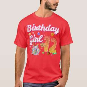 Camiseta Cutes 12th Birthday Girls Sweet Candy 12 Year Old