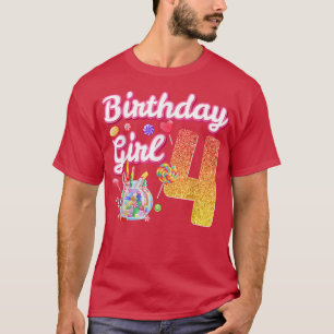 Camiseta Cutes 4 Chicas de cumpleaños dulce dulce dulce de