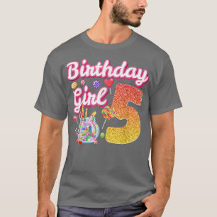 Camiseta Cutes 5 Chicas de cumpleaños dulce dulce dulce de 