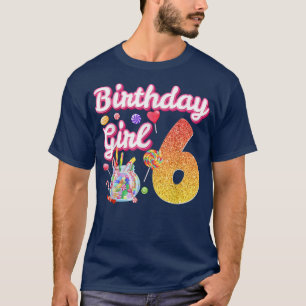 Camiseta Cutes 6 Chicas de cumpleaños dulce dulce dulce de