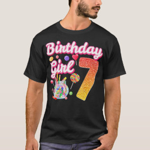 Camiseta Cutes 7 Chicas de cumpleaños dulce dulce dulce de