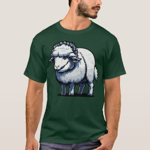 Camiseta CuteSheep y Ram Ilustración al estilo japonés con