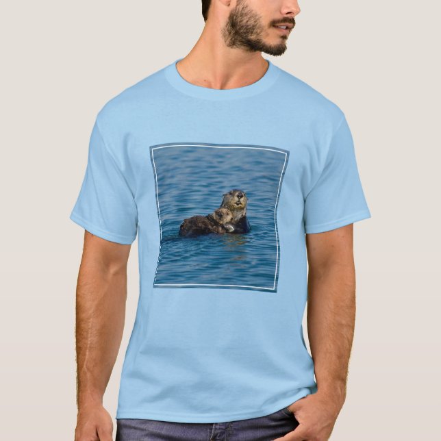Camiseta Cutest Baby Animals | Mother & Baby Sea Otter (Anverso)