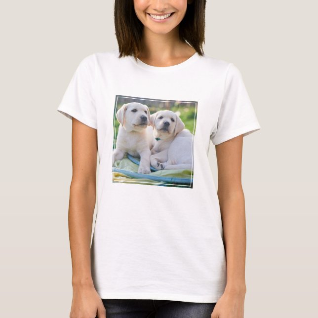 Camiseta Cutest Baby Animals | Yellow Labrador Retrievers (Anverso)