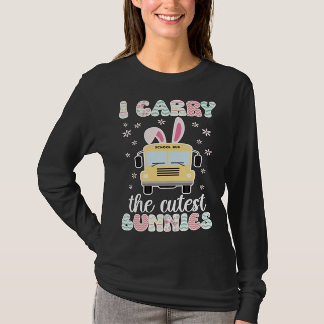 Camiseta Cutest Bunnies Bus Driver Easter Bunny Bus Driving (Anverso)