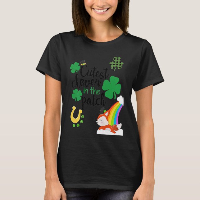 Camiseta Cutest C In The Patch St Paddy's Day Leprechaun Lu (Anverso)