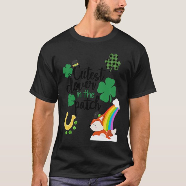 Camiseta Cutest Clover In The Patch St Paddy's Day Leprecha (Anverso)