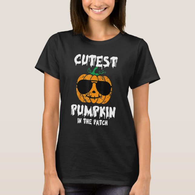 Camiseta Cutest Coolest Pumpkin In The Patch Halloween Boys (Anverso)