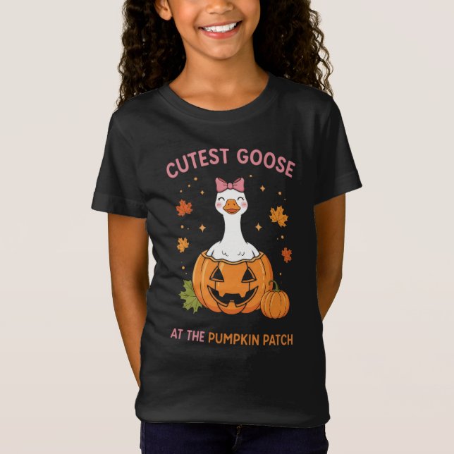 Camiseta Cutest Goose Pumpkin Patch Kids Halloween  (Anverso)