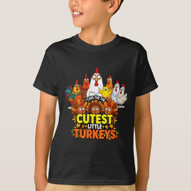Camiseta Cutest Little Turkeys Funny Thanksgiving Teacher D (Anverso)