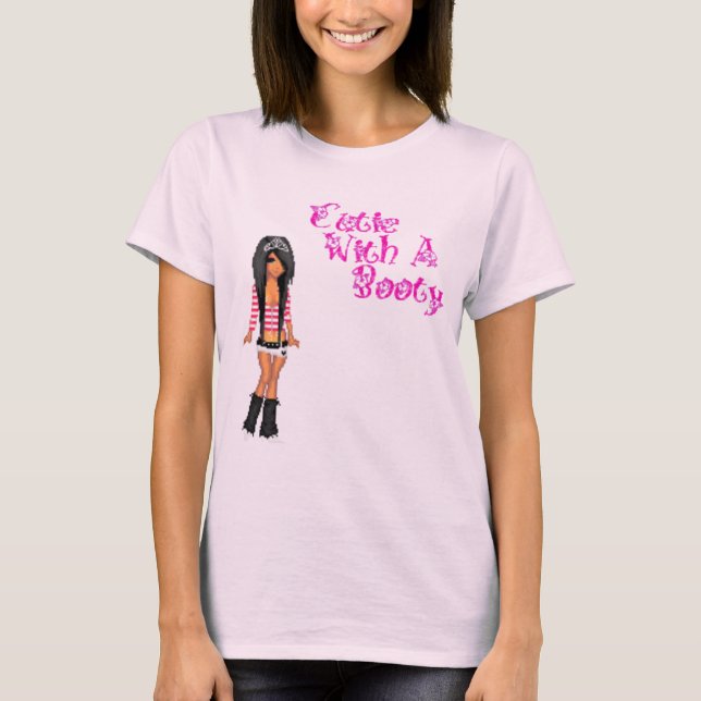 Camiseta cutie con un botín (Anverso)