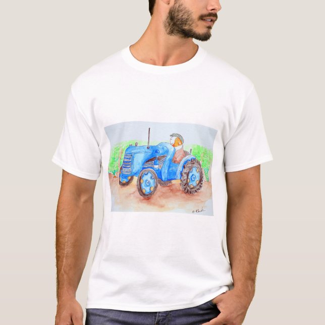 Camiseta Cutie la pintura de cerdo de Guinea, un granjero (Anverso)