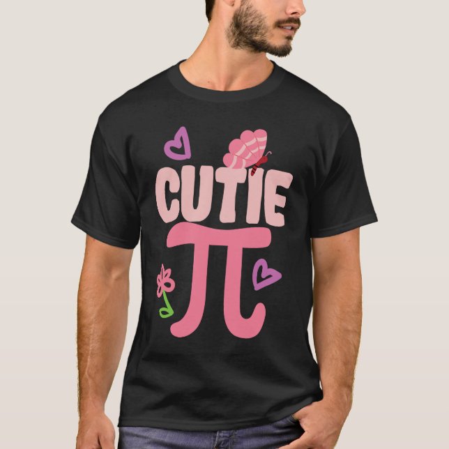 Camiseta Cutie Pi Day  Cute Nerd Geek Pretty Math Butterfly (Anverso)