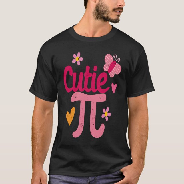 Camiseta Cutie Pi Day  Cute Nerd Geek Pretty Math Butterfly (Anverso)